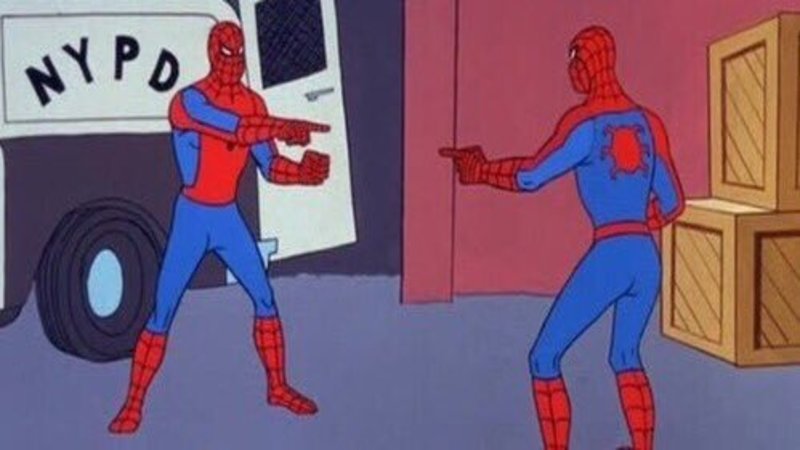 spiderman pointing at spiderman Meme Preview Image