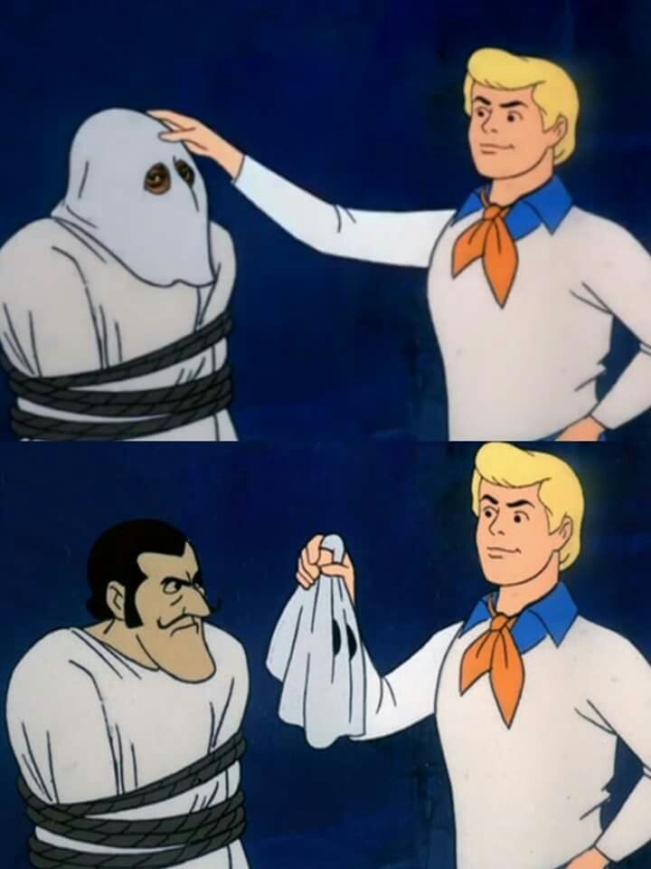 Scooby doo mask reveal Meme Preview Image