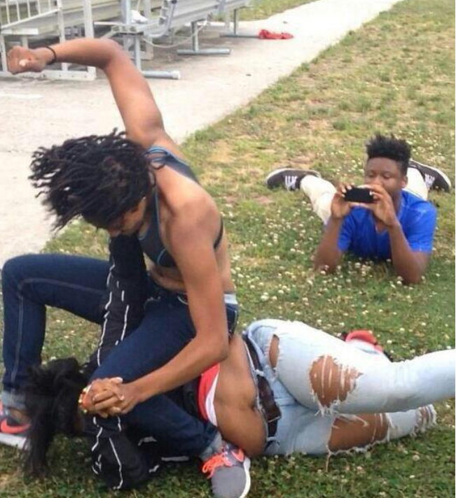 Guy recording a fight Meme Preview Image