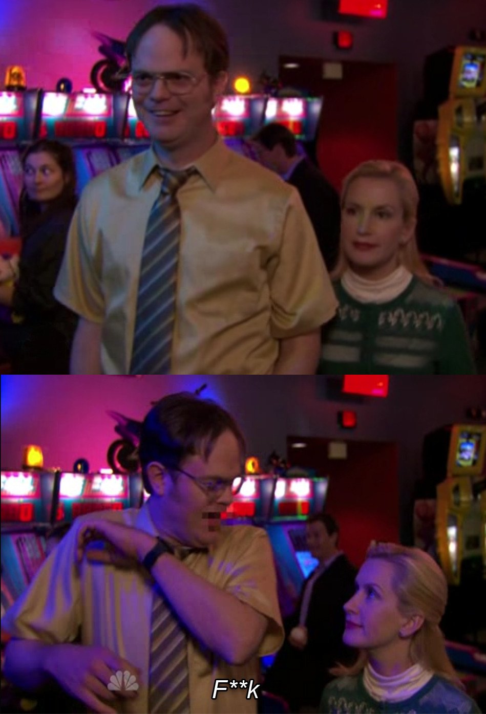 Angela scared Dwight Meme Preview Image