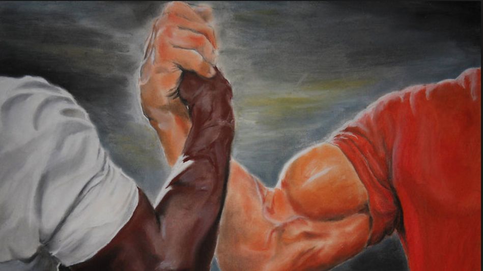 Black White Arms Meme Preview Image
