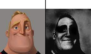 Normal and dark mr.incredibles Meme Preview Image