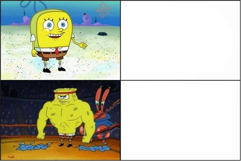 Weak vs Strong Spongebob Meme Preview Image