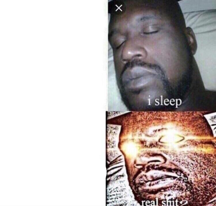 i sleep real shit Meme Preview Image