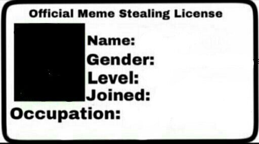 Meme Stealing License Meme Preview Image
