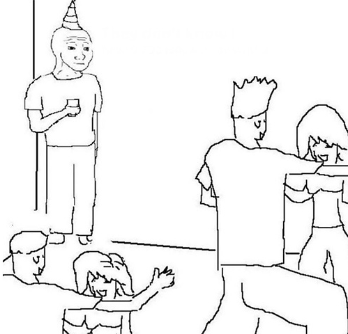 Guy in corner of party Meme Preview Image