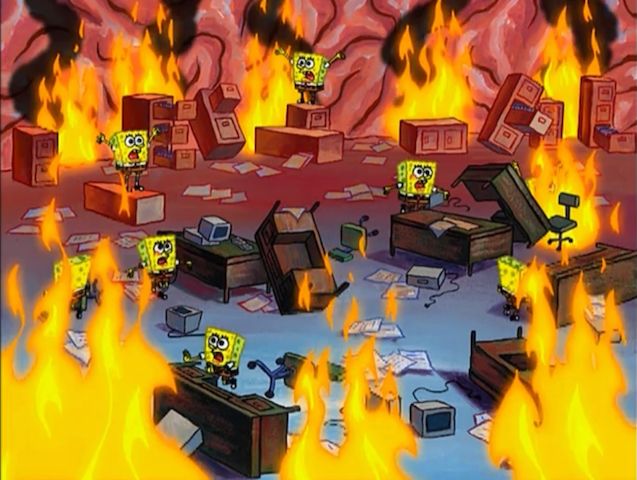 spongebob fire Meme Preview Image