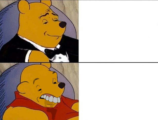Tuxedo Winnie the Pooh grossed reverse Meme Preview Image