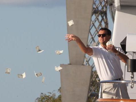 Leonardo DiCaprio throwing Money  Meme Preview Image