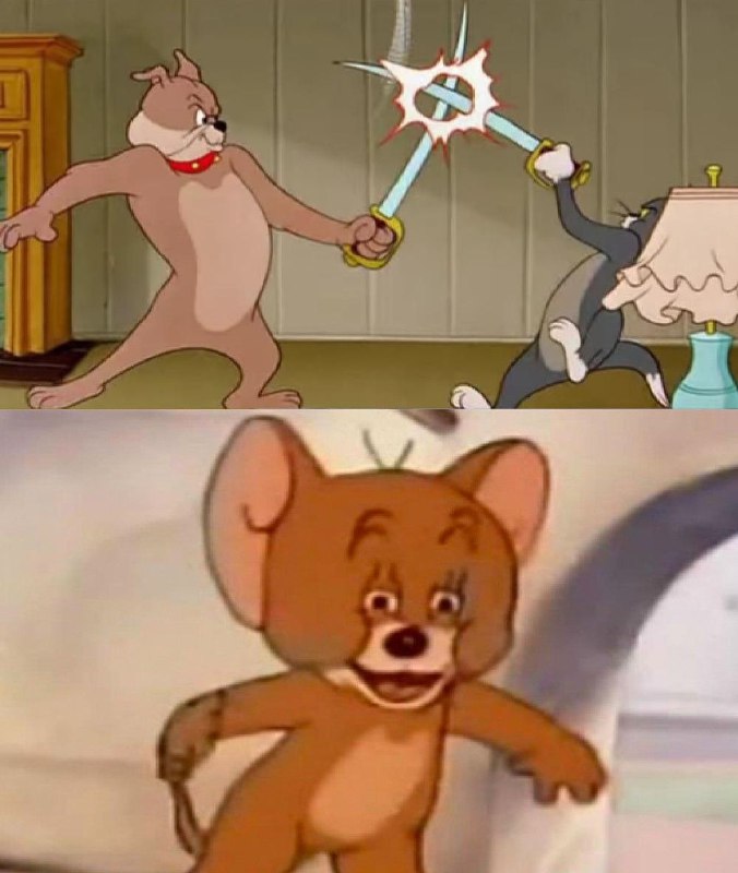 Tom and Jerry swordfight Meme Preview Image