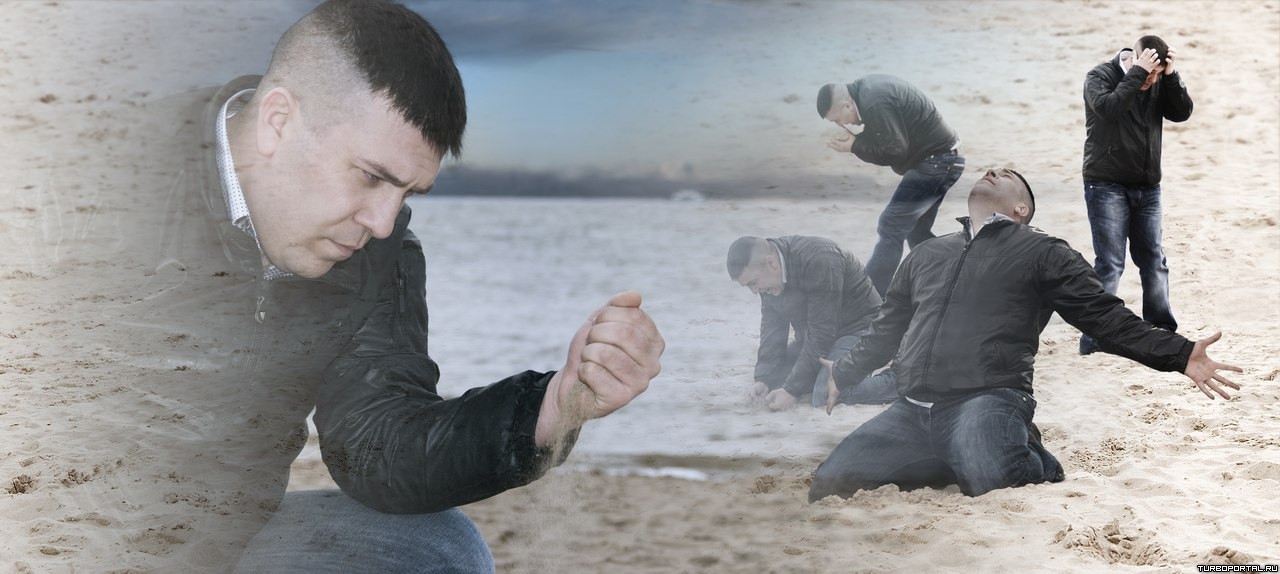 Guy with sand in the hands of despair Meme Preview Image