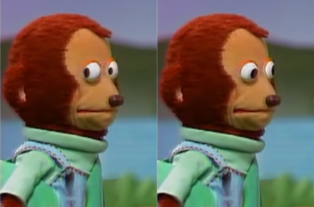 puppet Monkey looking away Meme Preview Image