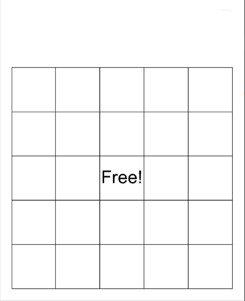 Blank Bingo Meme Preview Image