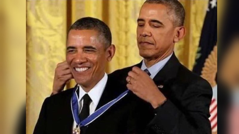 Obama giving Obama award Meme Preview Image