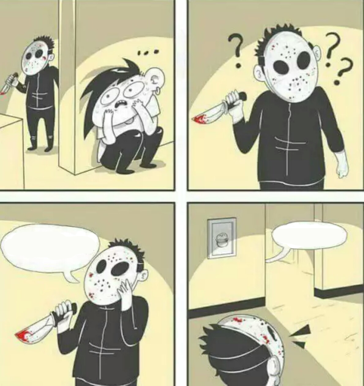 Hiding from serial killer Meme Preview Image