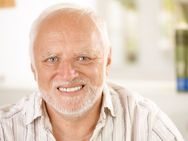 Awkward smiling old man Meme Preview Image