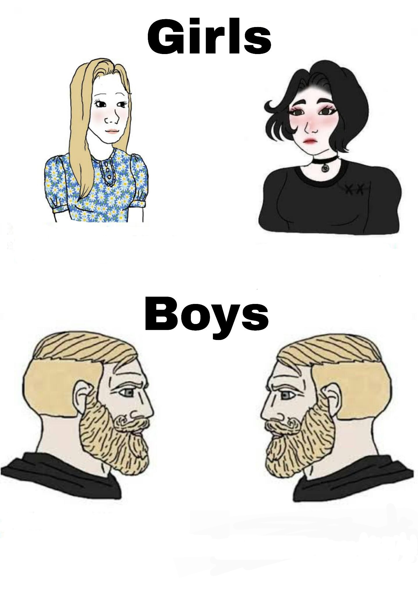 Girls vs Boys Meme Preview Image