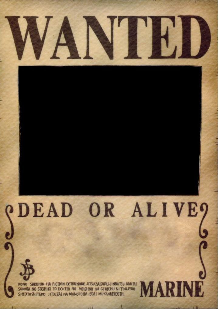One piece wanted poster template Meme Preview Image