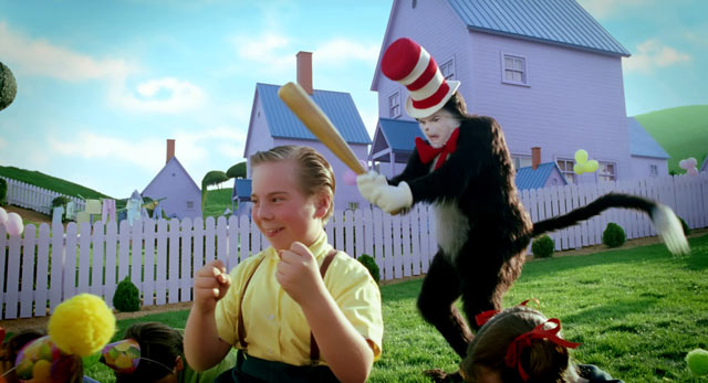 Cat in the hat with a bat. (______ Colorized) Meme Preview Image