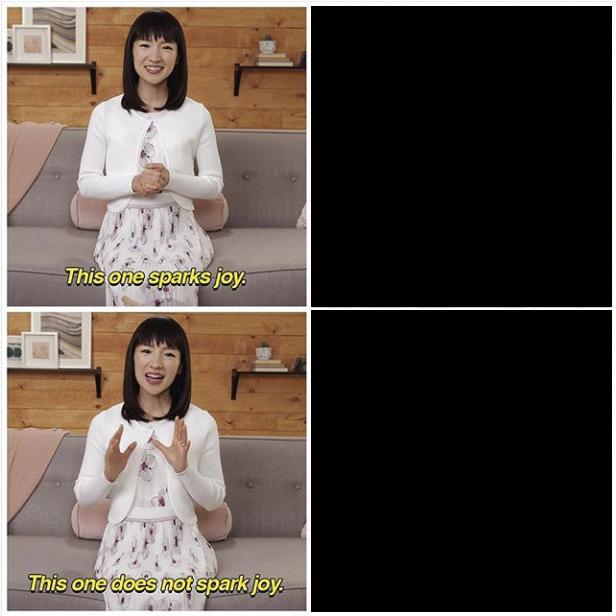 Marie Kondo Spark Joy Meme Preview Image