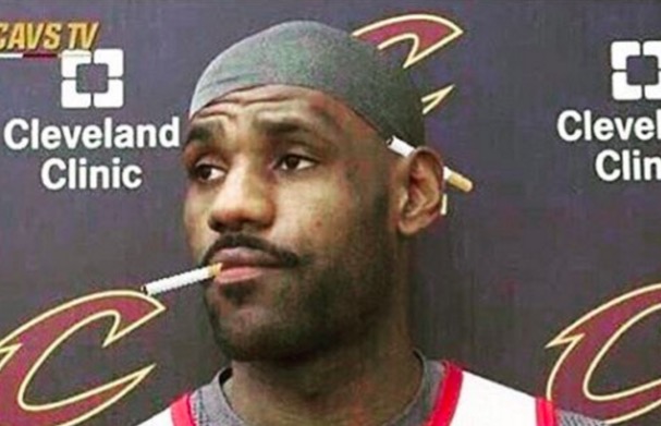 Lebron cigarette  Meme Preview Image