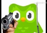 Doulingo holding a gun  Meme Preview Image