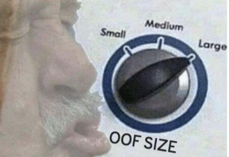 Oof size large  Meme Preview Image