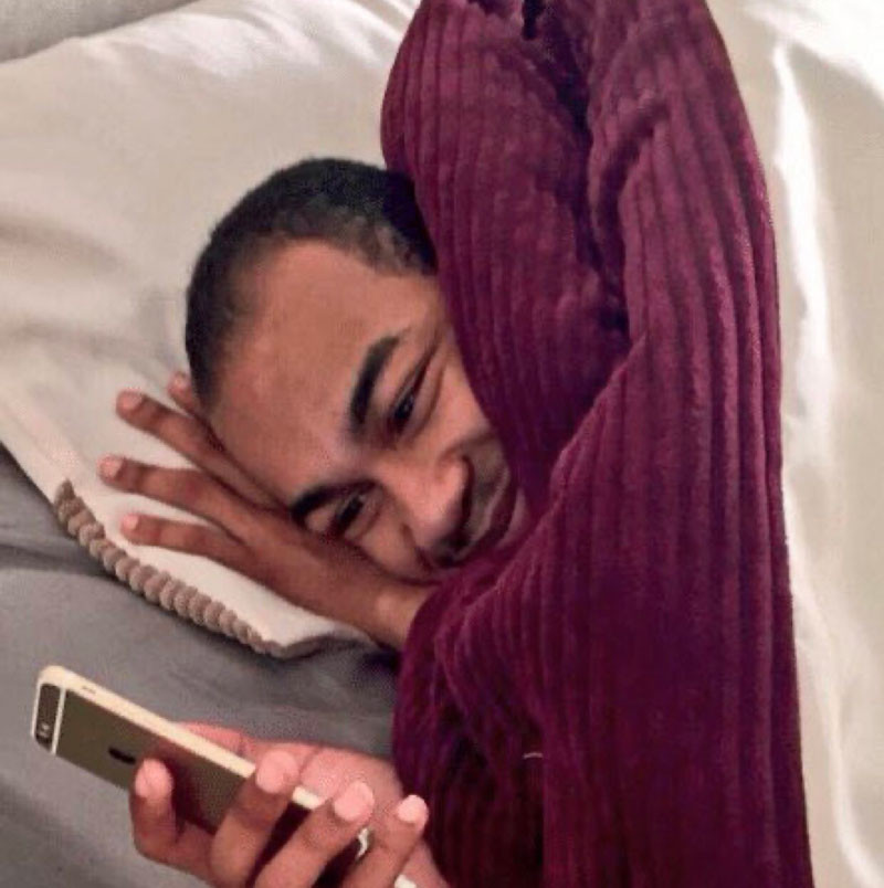 Happy in bed  Meme Preview Image