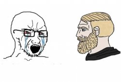 Soyboy Vs Yes Chad Related Meme Template