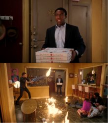 Community Fire Pizza Meme Template