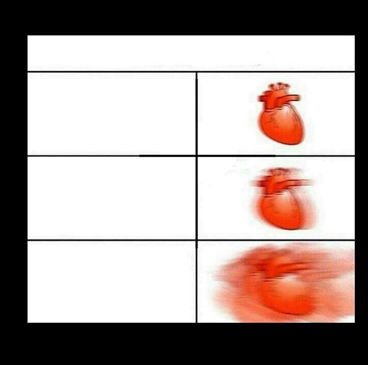 heart beating faster  Meme Template