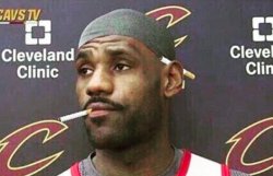 Lebron cigarette  Meme Template