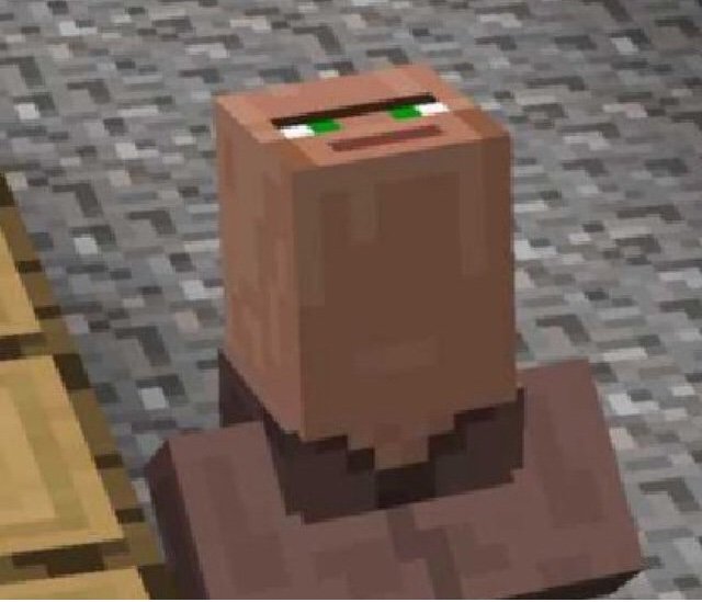 Minecraft Villager Looking Up  Meme Template