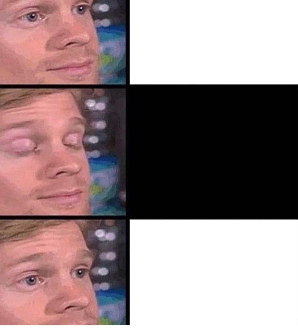 blinking guy vertical blank  Meme Template