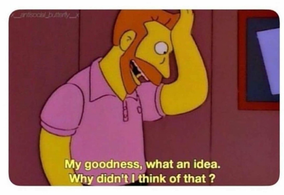Why Didnt I Think Of That? Meme Template