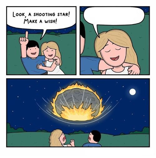 Look, a shooting star!  Meme Template