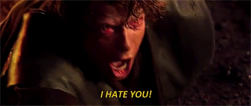anakin i hate you with subtitle  Meme Template