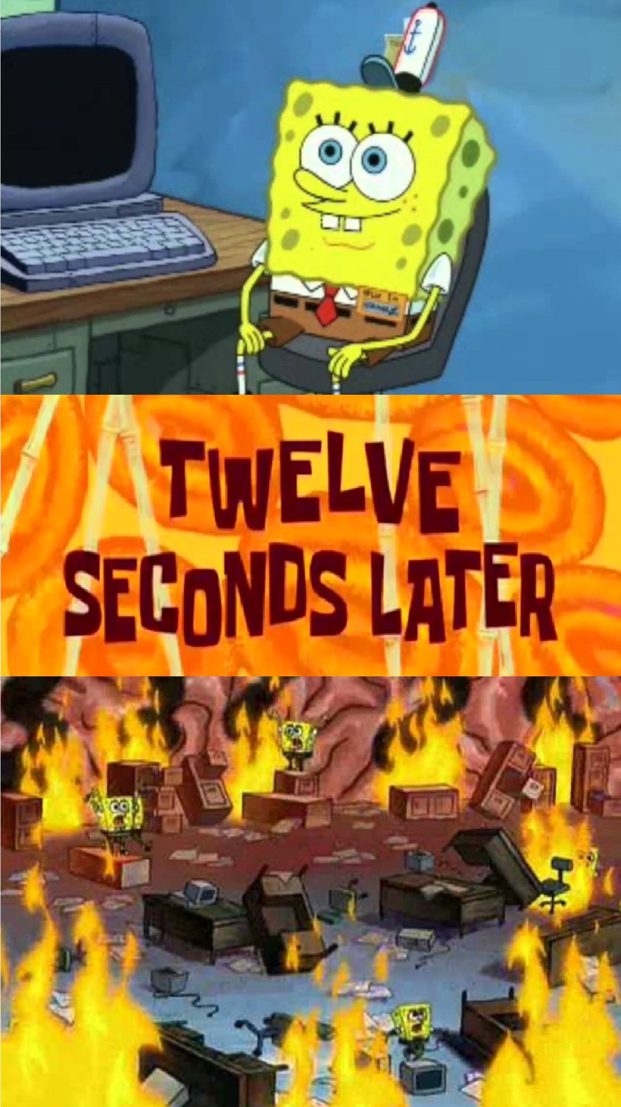 spongebob office rage  Meme Template