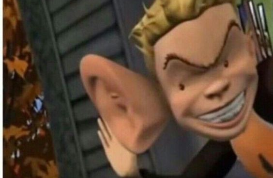 cartoon kid big ear  Meme Template
