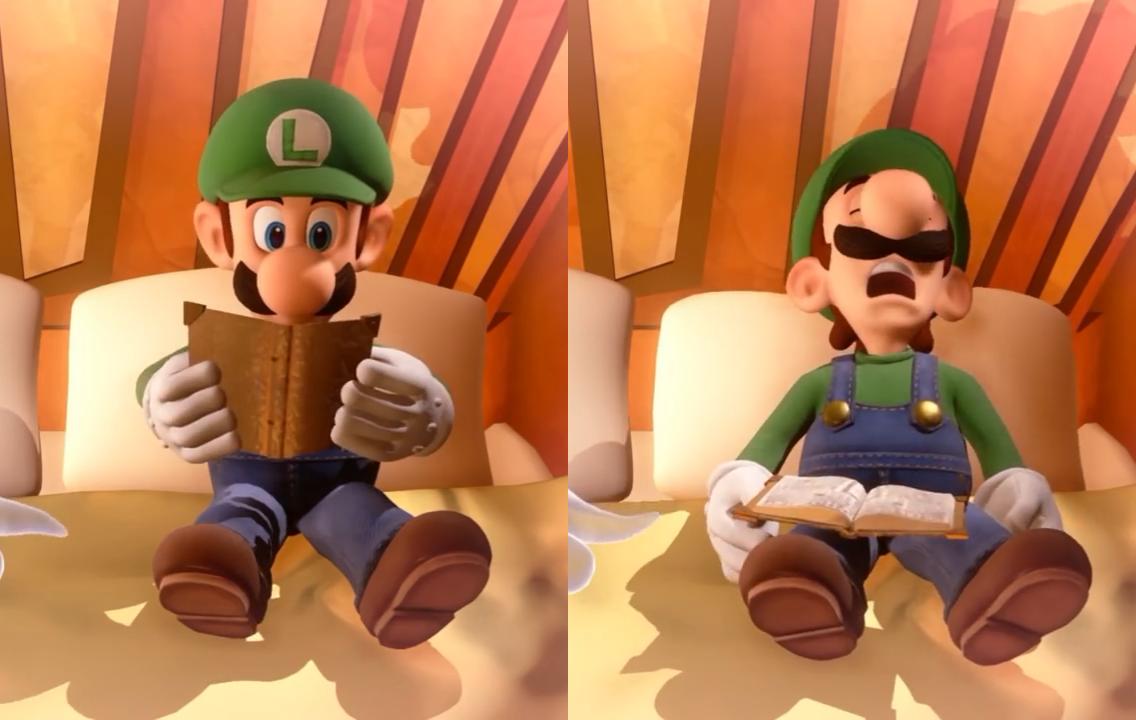 Luigi reading  Meme Template