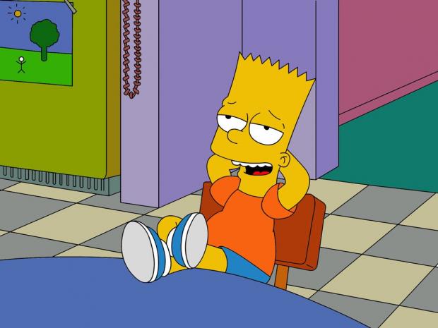Bart Relaxing  Meme Template