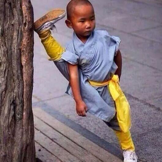 Chinese boy stretching  Meme Template