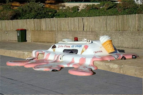 Melting Ice Cream Truck  Meme Template