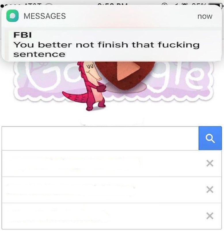 FBI you better not finish  Meme Template