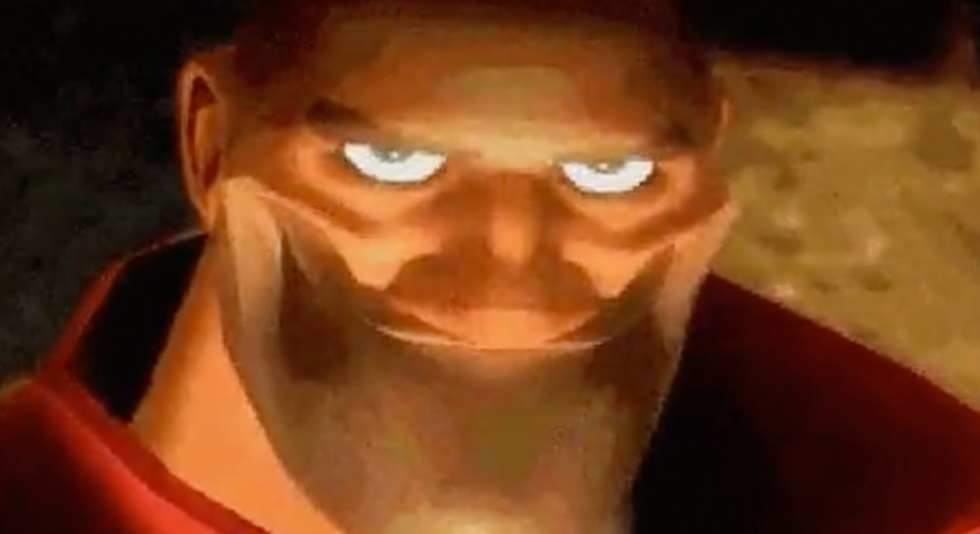 Creepy smile (heavy tf2)  Meme Template