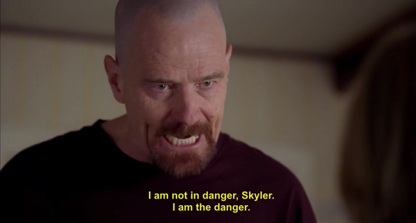 i am not in danger skyler i am the danger  Meme Template
