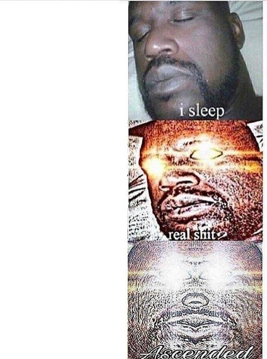 I sleep meme with ascended template  Meme Template