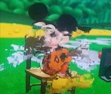 glitchy mickey  Meme Template