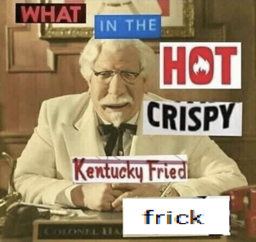 what in the hot crispy kentucky fried frick  Meme Template