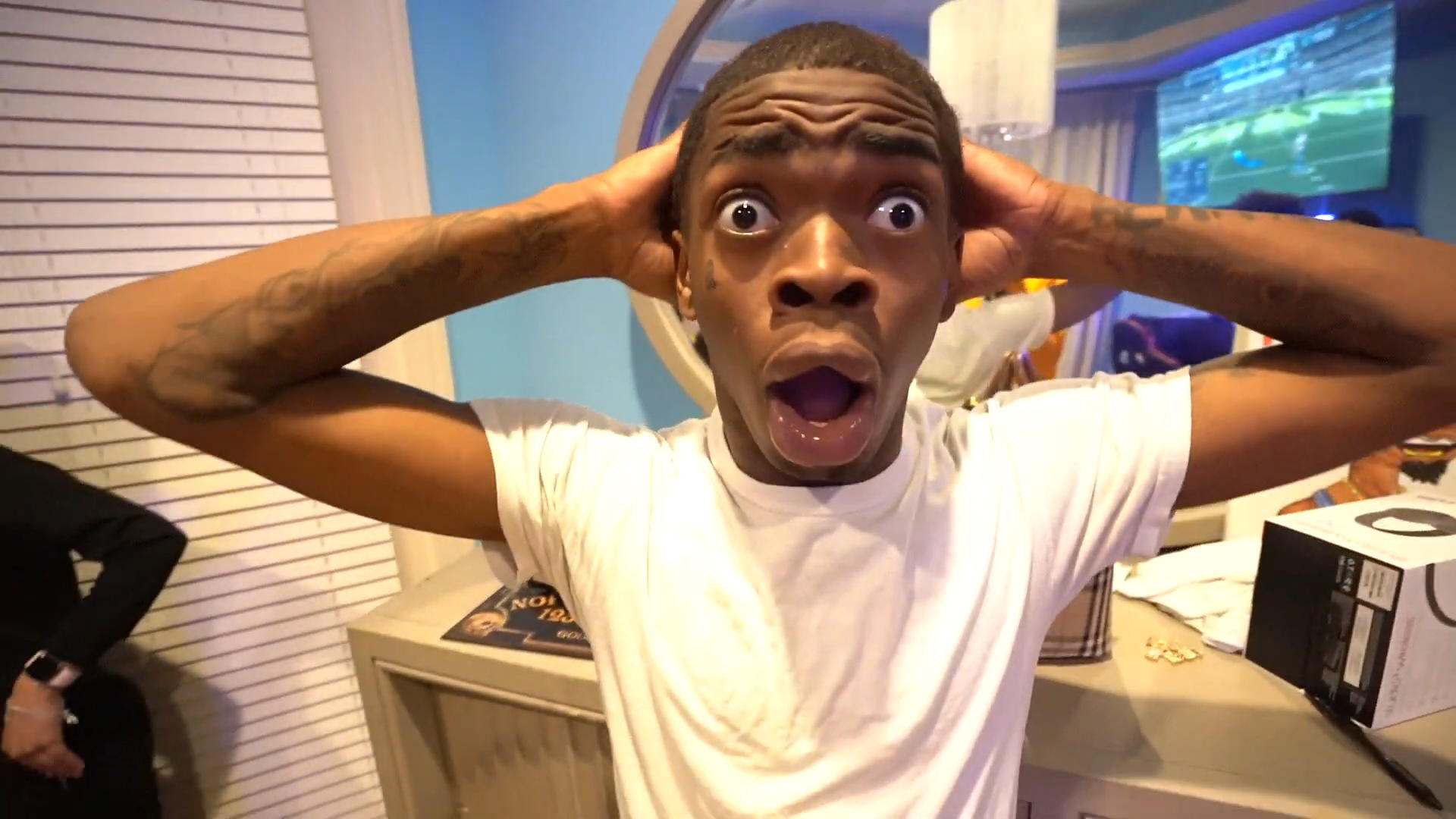 Black guy surprised  Meme Template